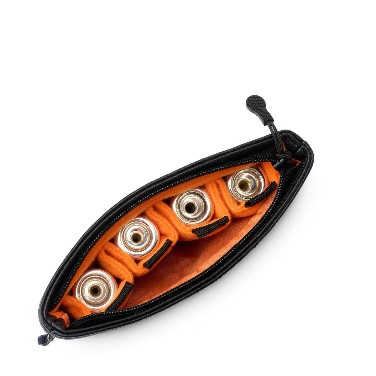 Trumpet Slim Mouthpiece Pouch - Leatherette with Zipper Closure, 4-Piece (Black)