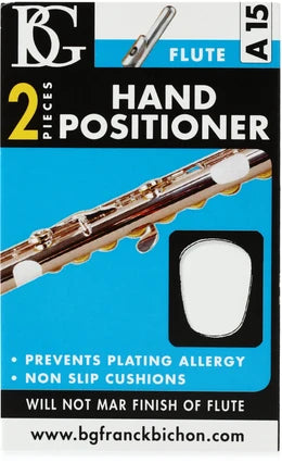BG Flute Hand Positioner, Two Pieces - White