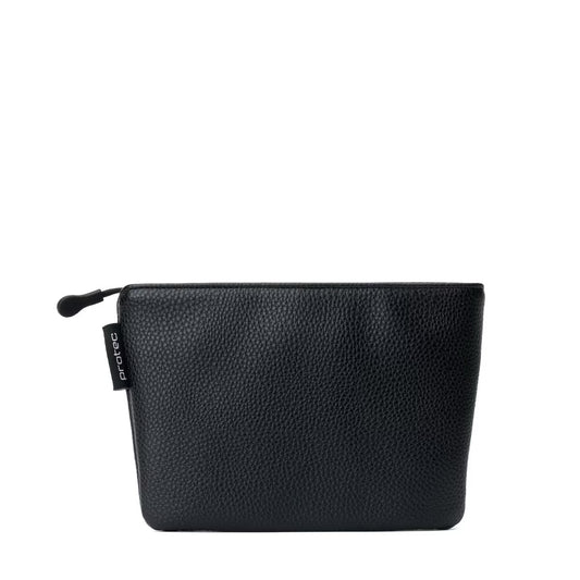 Trumpet Slim Mouthpiece Pouch - Leatherette with Zipper Closure, 4-Piece (Black)