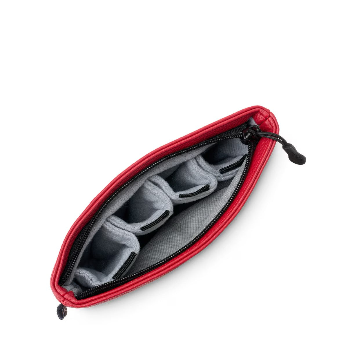 Trumpet Slim Mouthpiece Pouch - Leatherette with Zipper Closure, 4-Piece (Red)