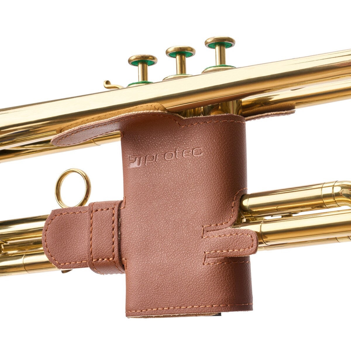 Trumpet Valve Guard - Leatherette, 6-Point (Cocoa)