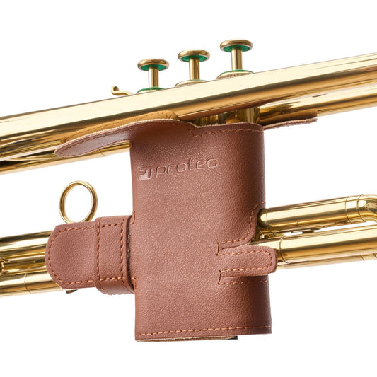 Trumpet Valve Guard - Leatherette, 6-Point (Cocoa)