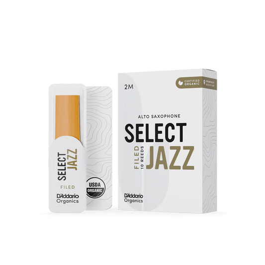 Organic Select Jazz Filed Alto Saxophone Reeds - Individually-Sealed, 10-Pack
