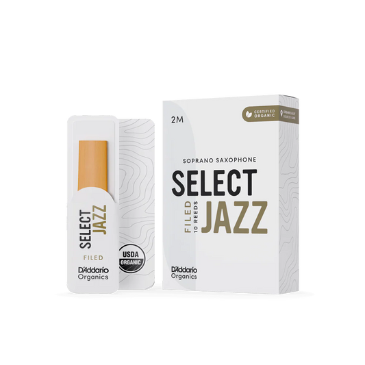 D'Addario Organic Select Jazz Unfiled Tenor Saxophone Reeds